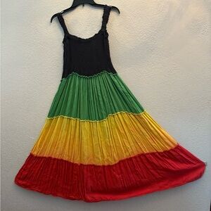 Jamaican Inspired Tye Dye Summer Dress
